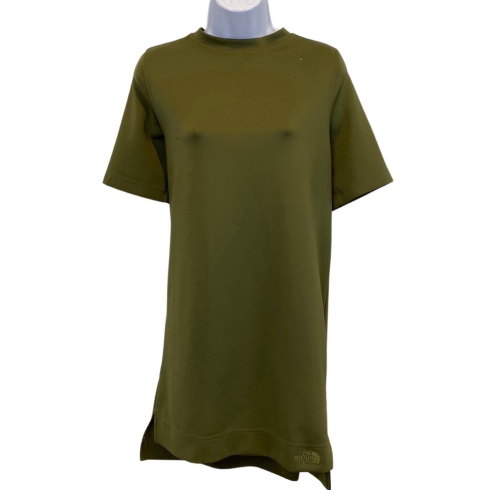 Womens The North Face Tee Shirt Whicking Oversize Dress in Green size S